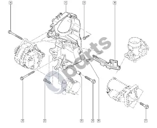 renault master-ii-2004 Engine accessory mountiings – schema