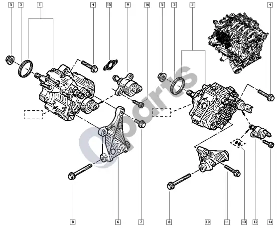 renault master-ii-2004 injection pump (G9T) – schema