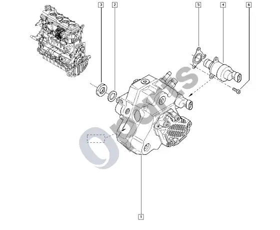 renault master-ii-2004 įpurškimo siurblys – schema