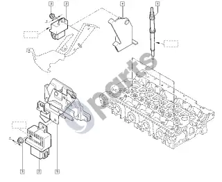 renault master-ii-2004 Preheating – schema