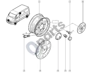 renault master-ii-2004 Ratai – schema