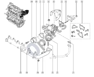 renault master-ii-2004 Turbokompresorius – schema