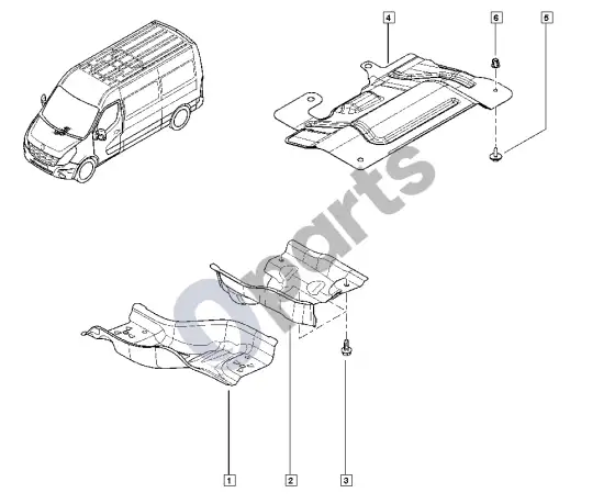 Renault Master III išmetimo sistema – schema