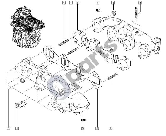 Renault Master III manifold (M9T) – schema