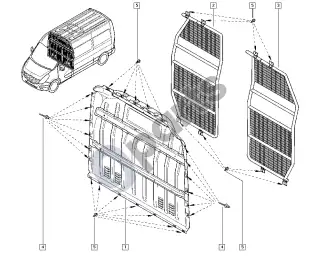 Renault Master III (2010–2024) Pertvara – schema
