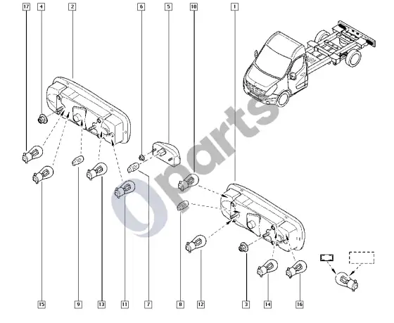 Renault Master III side lights (M9T) – schema