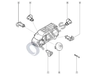 Renault Master III (2010–2024) Spynos cilindras – schema