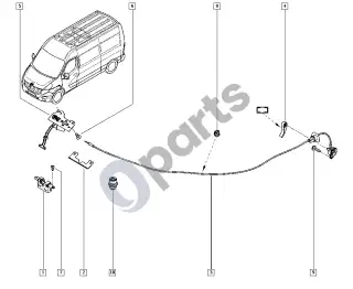 Renault Master III (2010–2024) Visos spynos – schema
