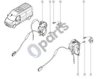 Renault Master III (2010–2024) Visos spynos – schema
