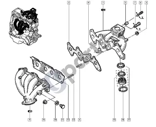 Renault Megane I (1995–2002) Kolektorius – schema