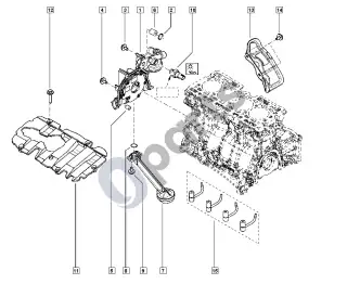 Renault Modus (2004–2012) Alyvos siurblys – schema
