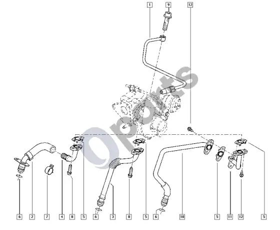 Renault Modus alyvos siurblys – schema