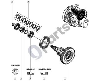 Renault Modus (2004–2012) Diferencialas – schema