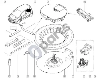 Renault Modus (2004–2012) Domkratas – schema