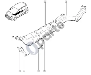 Renault Modus (2004–2012) Išmetimo sistema – schema