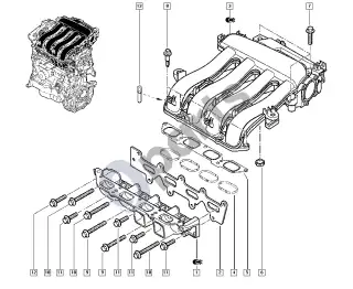 Renault Modus (2004–2012) Kolektorius – schema