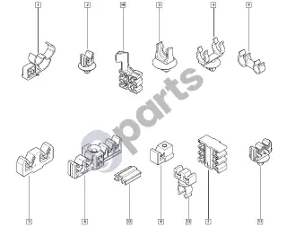 Renault Modus (2004–2012) Spaustukai – schema