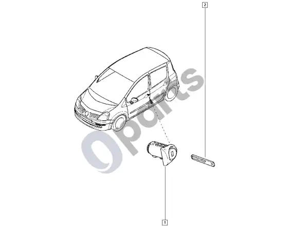 Renault Modus spynos cilindras – schema