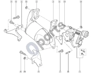 Renault Modus (2004–2012) Turbokompresorius – schema