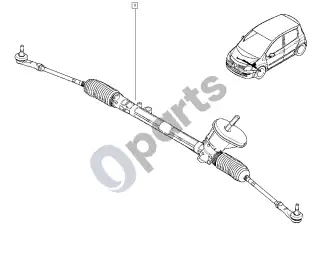 Renault Modus (2004–2012) Vairo mechanizmas – schema