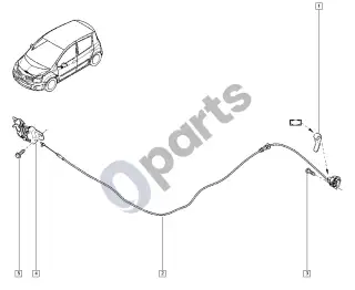 Renault Modus (2004–2012) Visos spynos – schema