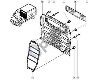 Renault Trafic II (X83) (2001–2014) Bulkhead – schema