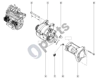 Renault Trafic III (X82) (2014–) Generatorius - starteris – schema