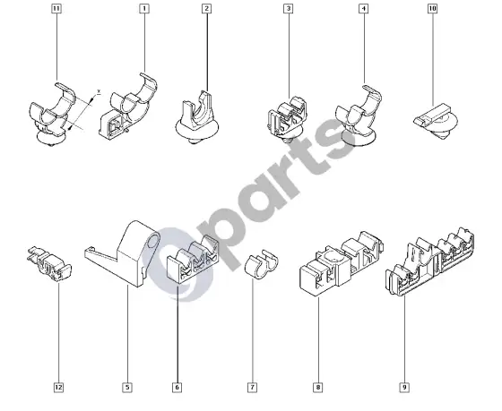 Renault Twingo II spaustukai – schema