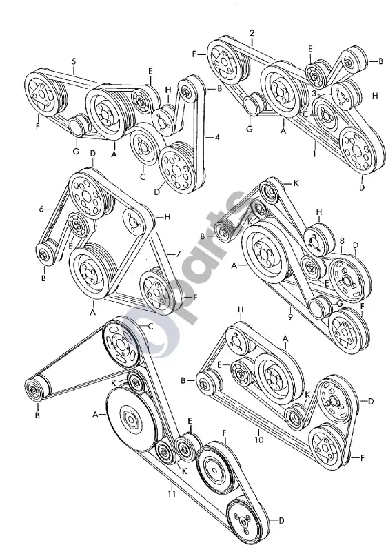 Seat Altea starterio versija – schema