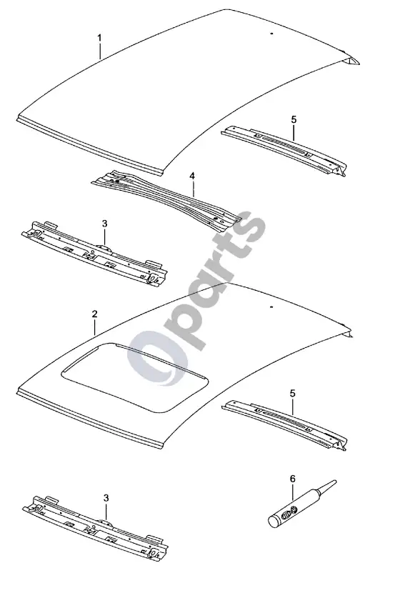 Seat Altea stogas – schema