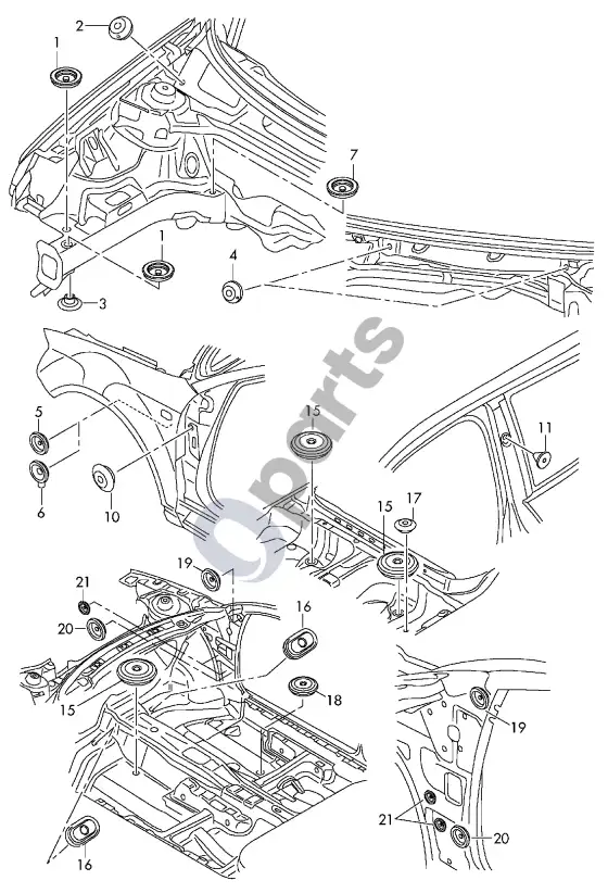 Seat Altea ventiliatorius – schema
