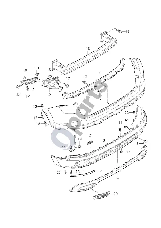 Seat Ateca bamperis – schema