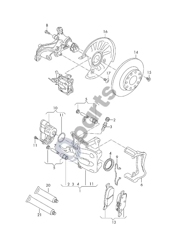 Seat Ateca diskinis stabdys; versijai – schema