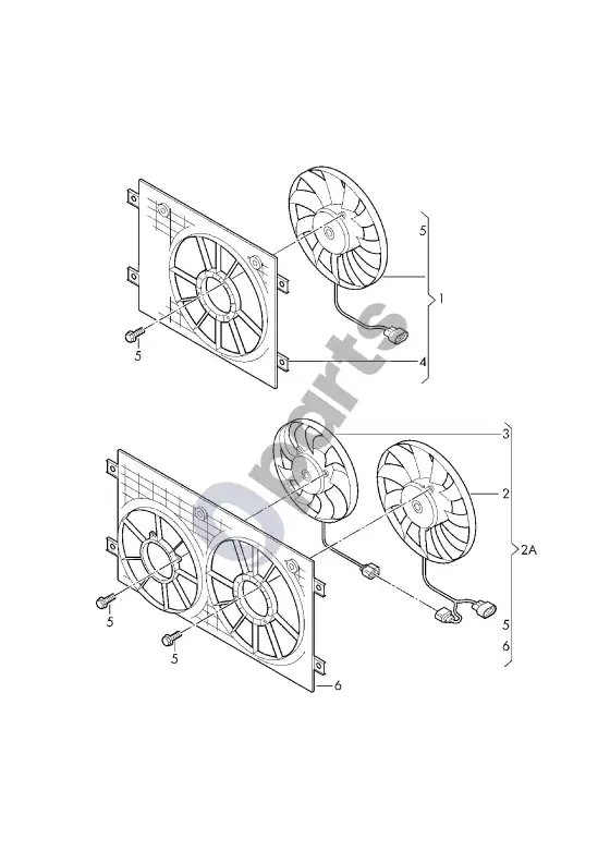 Seat Ateca radiatoriaus ventiliatorius – schema