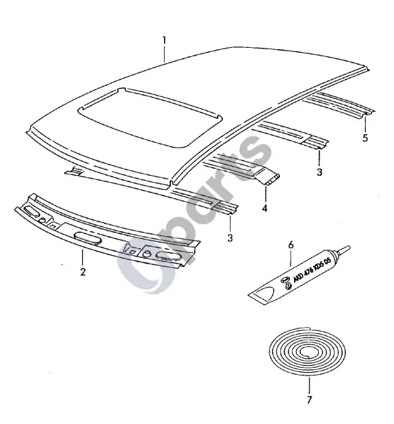 Seat Leon stogas – schema