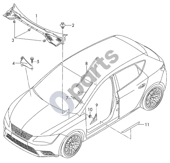 Seat Leon kelionė – schema