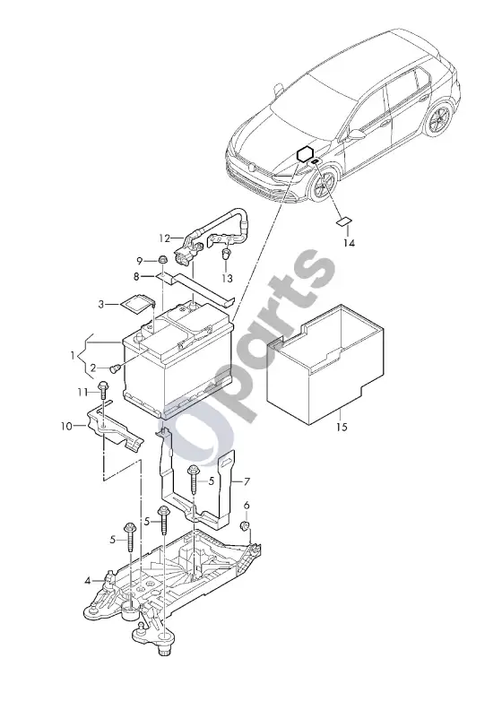 Seat Leon IV akumuliatorius – schema