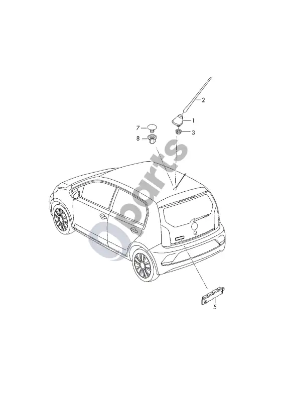Seat Mii stogo antena – schema
