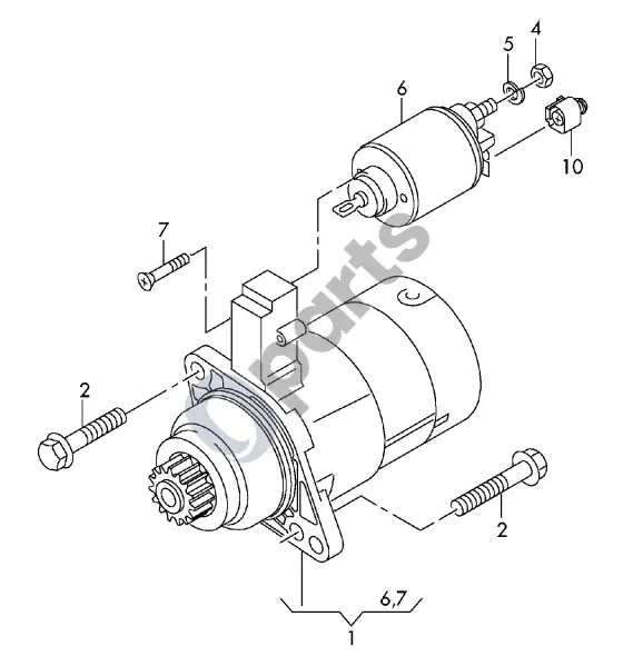 Seat Mii starteris – schema