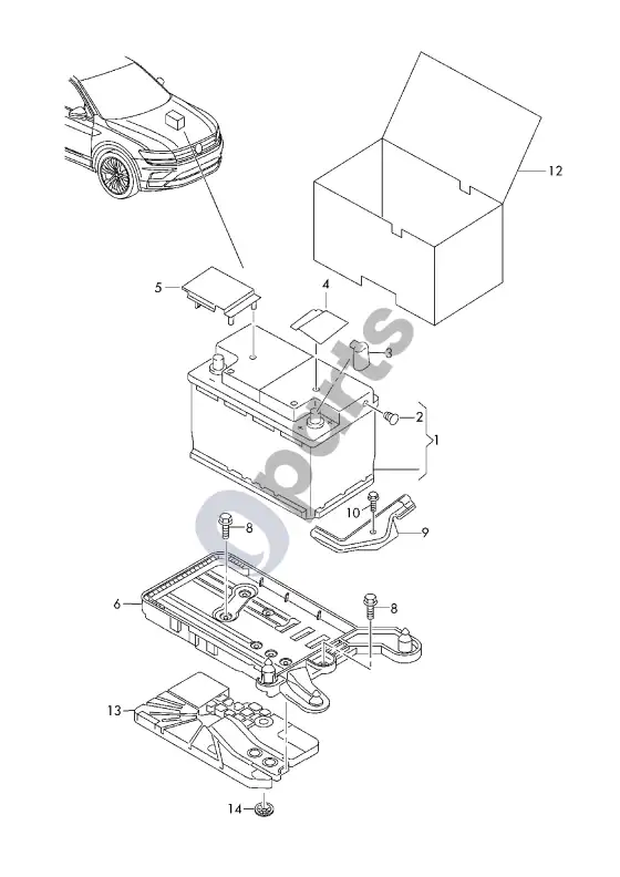Seat Tarraco akumuliatorius – schema