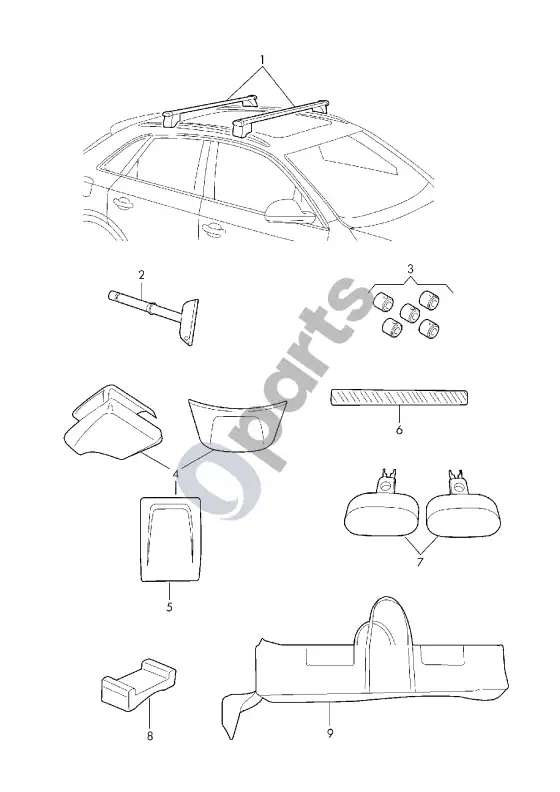 Seat Tarraco lonžeronas – schema
