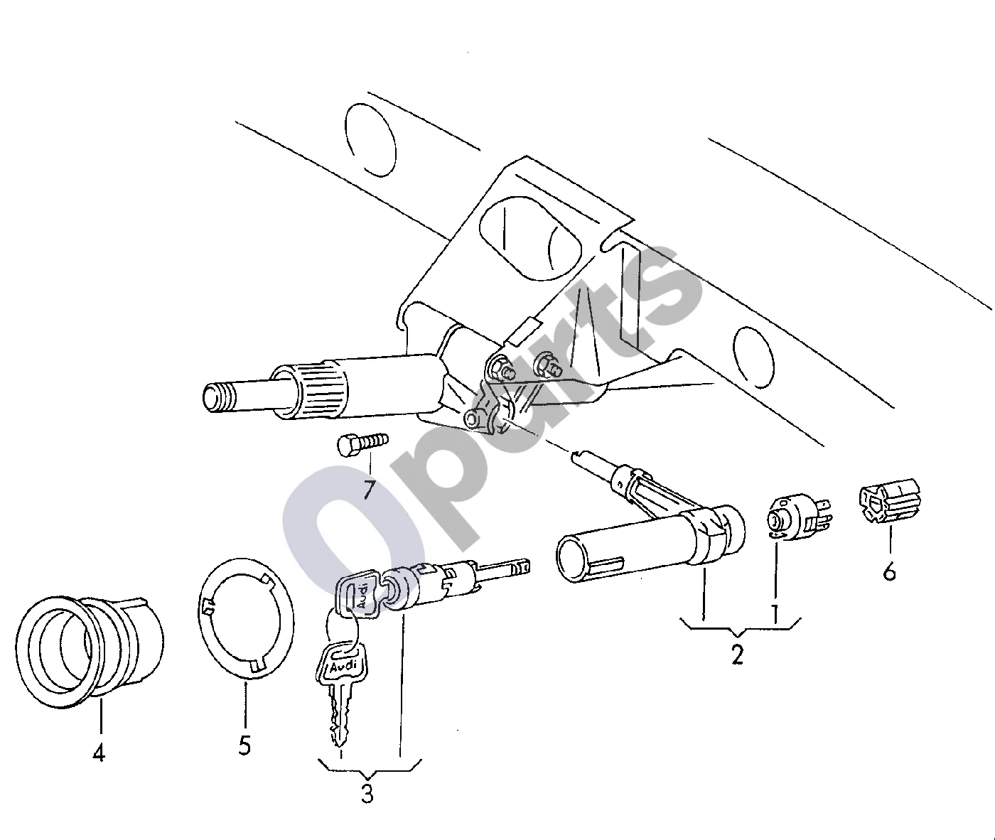 Seat Toledo II (1M) (1998–2006) Starterio versija schema – Starteris