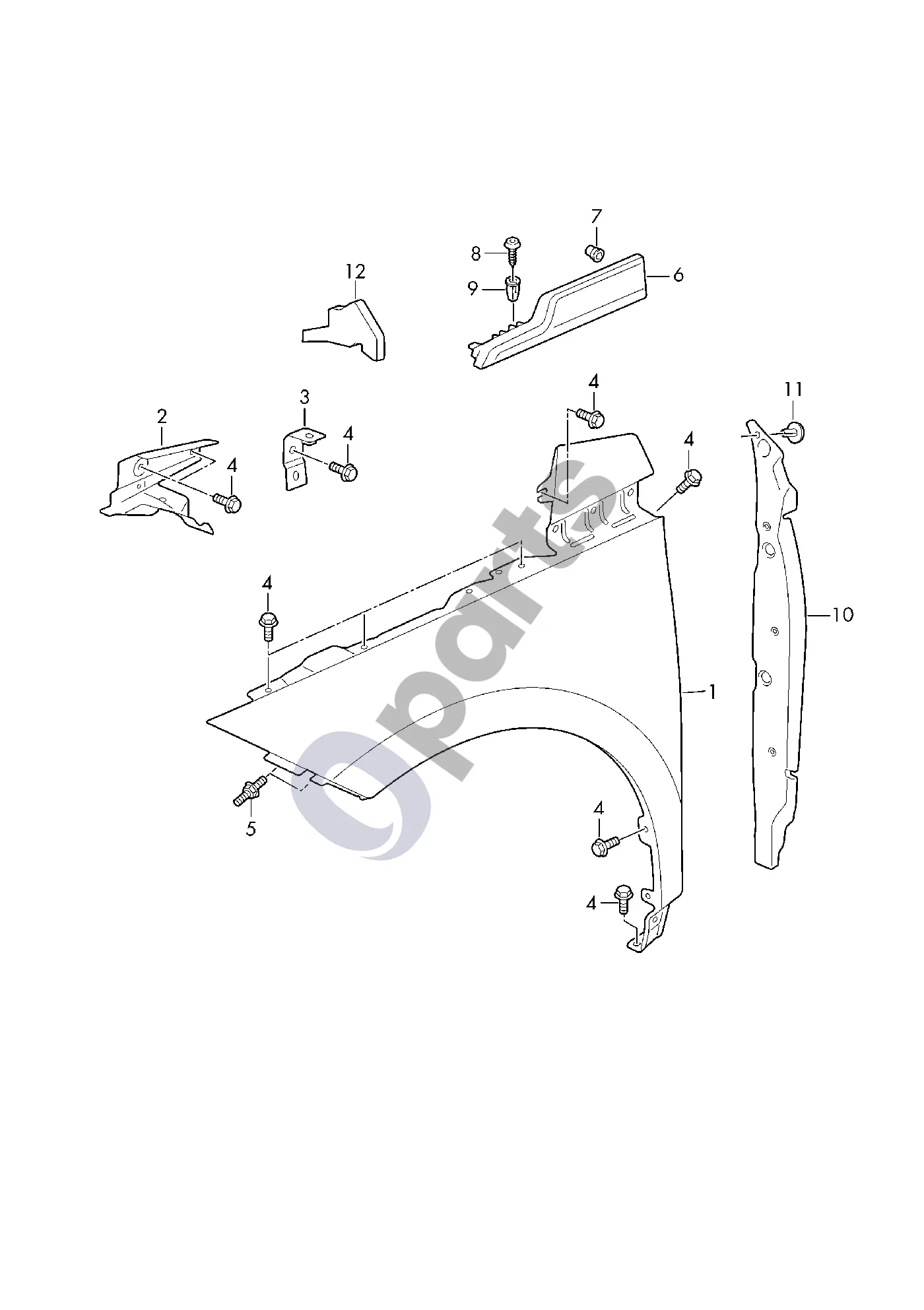 Skoda Enyaq iV (2020–) Sparnas schema – Uždarymo elementas