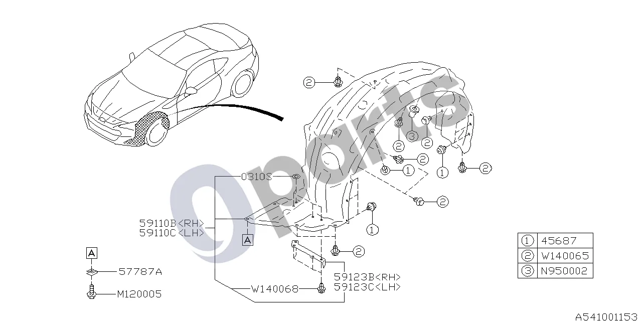 Subaru BRZ Priekis (20D) schema – Spaustukas