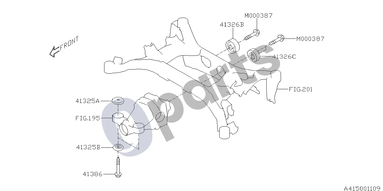Subaru BRZ Diferencialo tvirtinimas schema – Varžtas 14x70