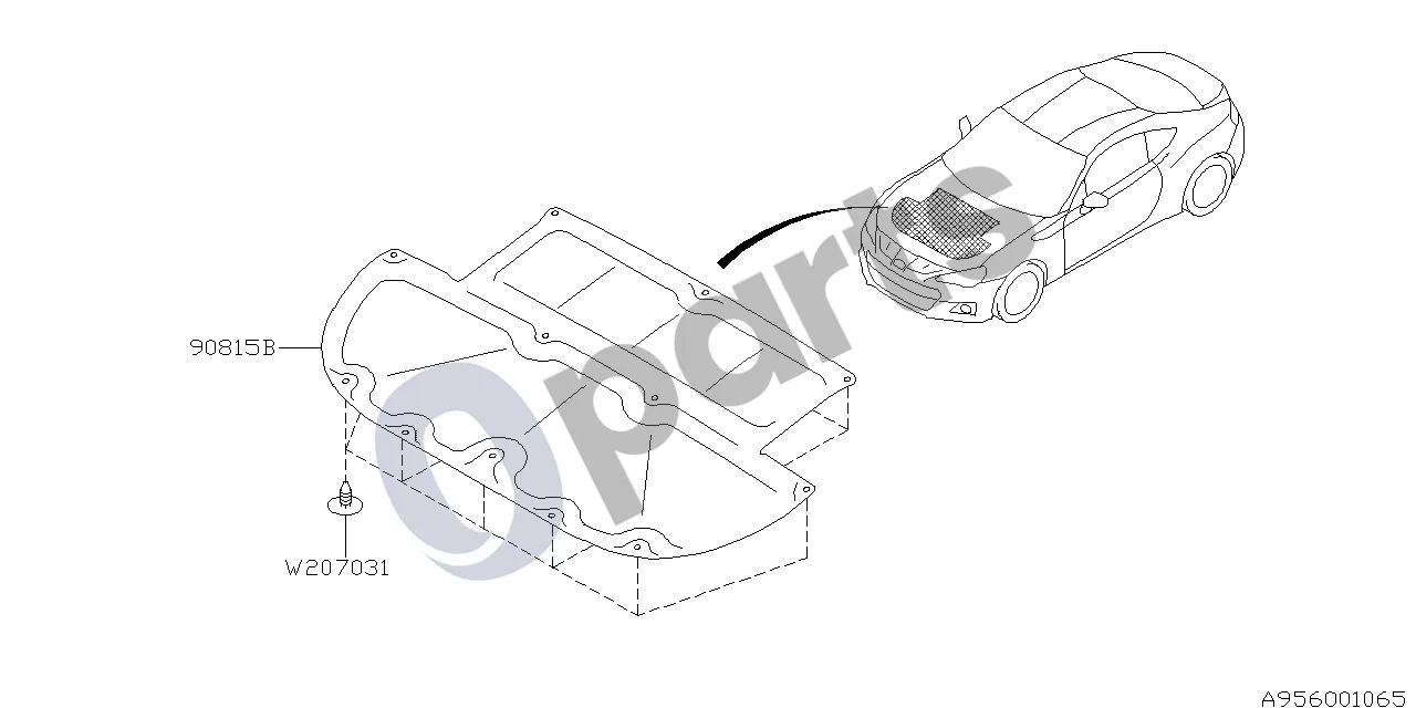 Subaru BRZ Kapoto izoliacija schema – Eglutės tipo spaustukas d7