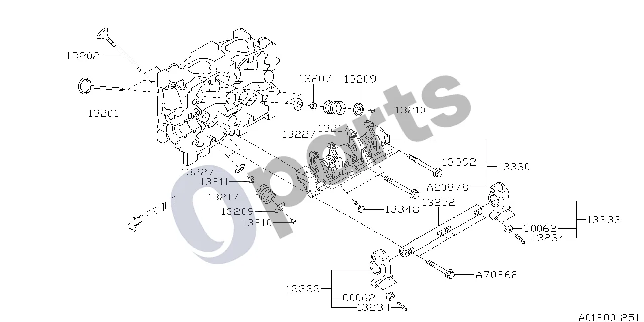 Subaru Exiga (2008–2018) 07.2009 - ..., 253 schema – Varžtas