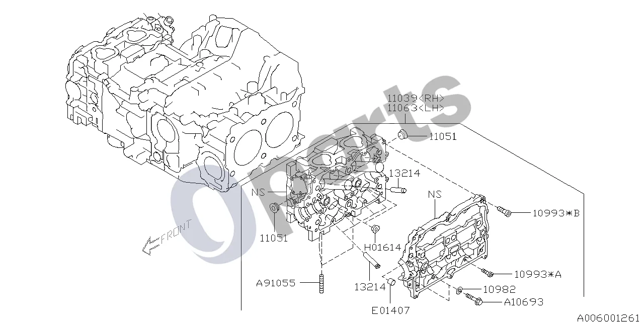 Subaru Exiga (2008–2018) Kėbulas schema – Varžtas