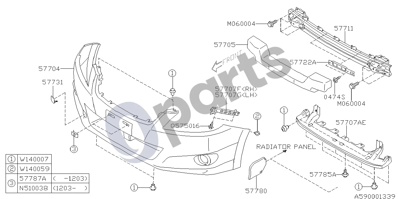 Subaru Exiga (2008–2018) 07.2009 - ..., W schema – Dvidalis segtukas d5