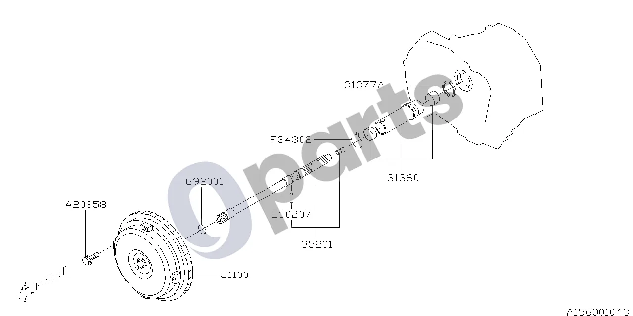 Subaru Forester SF (2000–2003) Sukimo momento keitiklis schema – Segtukas, vidinis